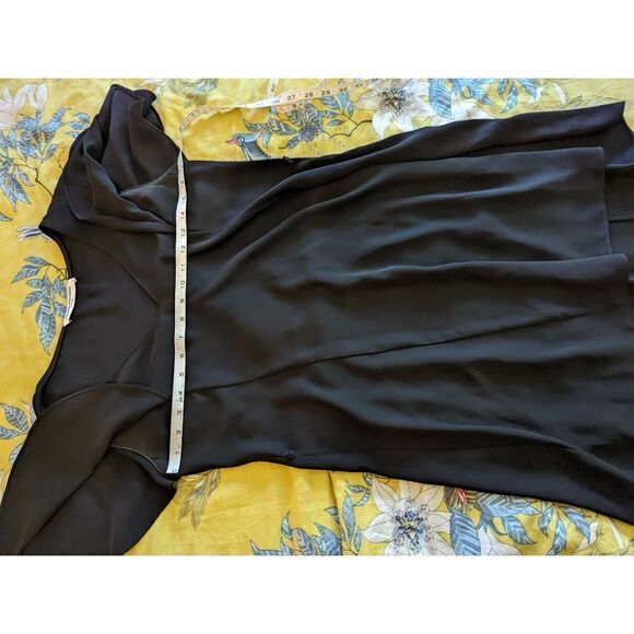 Amanda uprichard black v neck short sleeve mini dress euc - Picture 6 of 6